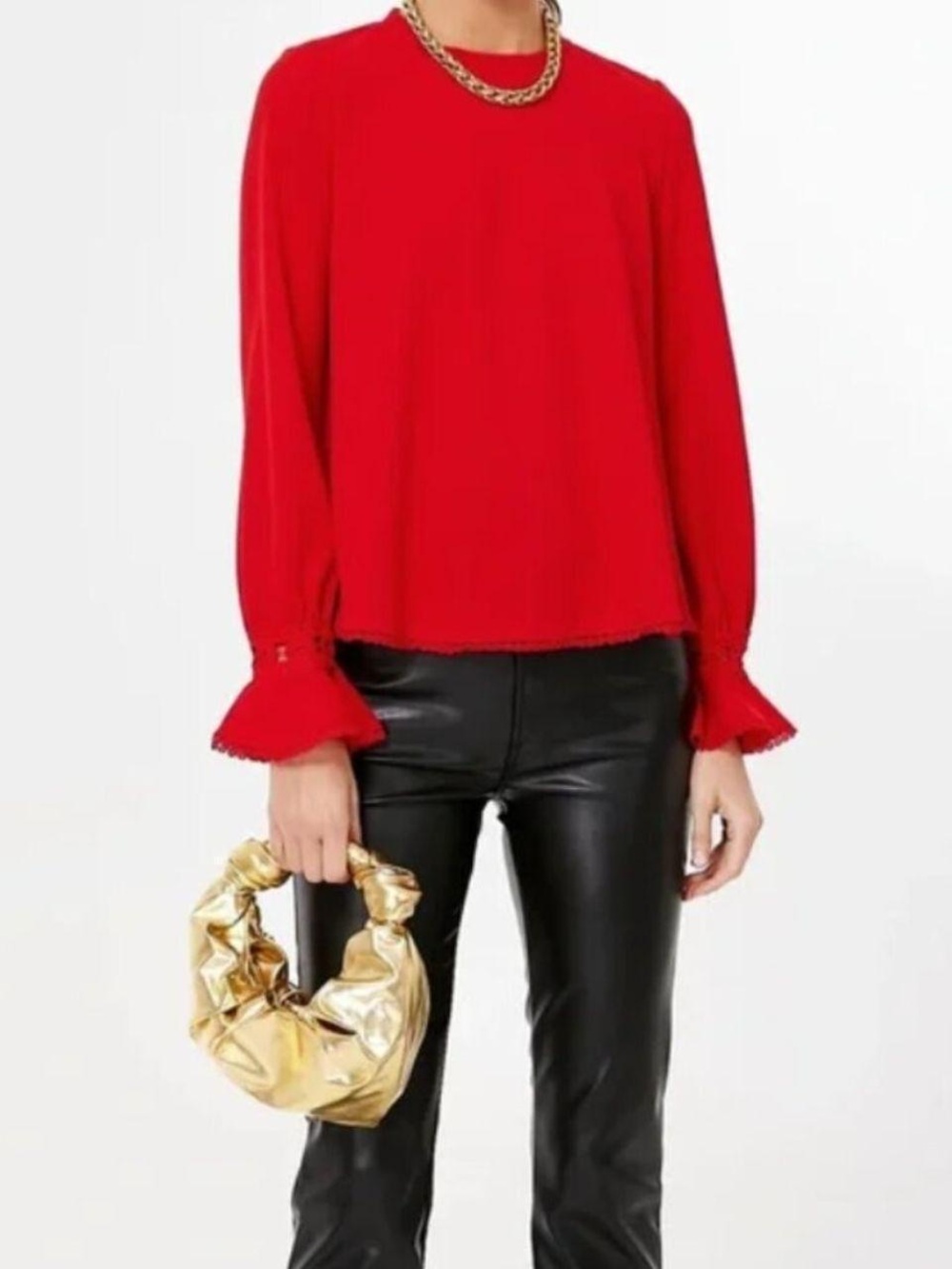 Tuckernuck Pomander Place Red Palmer Top, Size M